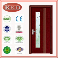 Water Proof Steel Wood Interior Glass Door JKD-2003 with for Bathroom